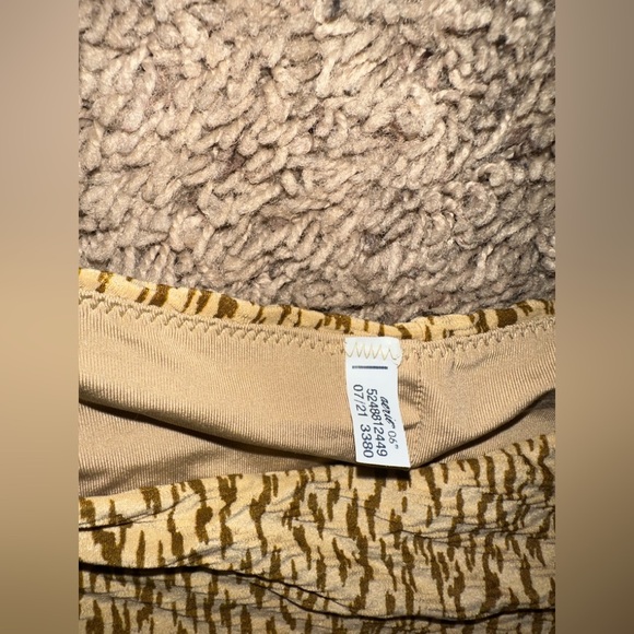 Aerie Jacquard Scrunchie Super High Cut Cheekiest Bikini Bottom - Picture 9 of 10